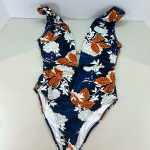 One piece floral swimsuit